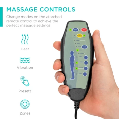 Best Choice Products Executive Swivel Massage Recliner Chair W/ Remote Control, 5 Modes, 2 Cup Holders - Gray 6 Best Choice Products Executive Swivel Massage Recliner Chair W/ Remote Control, 5 Modes, 2 Cup Holders - Gray - Image 4