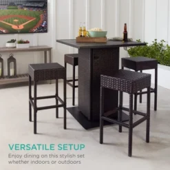Best Choice Products 5-Piece Patio Wicker Bar Set W/ Built-In Bottle Opener, Hidden Storage Shelf, 4 Stools 12 Best Choice Products 5-Piece Patio Wicker Bar Set W/ Built-In Bottle Opener, Hidden Storage Shelf, 4 Stools -Best Choice Products GUEST dd499ea2 630c 4923 a217 69a25be6977b