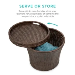 Best Choice Products 5-Piece Outdoor Wicker Patio Bistro Furniture Set W/ Storage Table, No Assembly -Best Choice Products GUEST deaa9fa1 cf8d 40e3 a8e3 983655fdf295