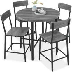 Best Choice Products 5-Piece Modern Round Counter Height Dining Set W/ 4 Chairs, 1.5in Thick Table -Best Choice Products GUEST e0dd3cff a8dd 4786 aa05 4d9d520e4dad