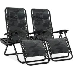 Best Choice Products Set Of 2 Zero Gravity Lounge Chair Recliners For Patio, Pool W/ Cup Holder Tray -Best Choice Products GUEST e1d9a2b1 6608 4c11 b5ff cbdedb5ee618