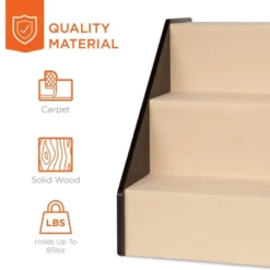 Best Choice Products Foldable Adjustable, Wide Wooden Carpeted Pet Stairs For Injured, Elderly Dog & Cat 13 Best Choice Products Foldable Adjustable, Wide Wooden Carpeted Pet Stairs For Injured, Elderly Dog & Cat -Best Choice Products GUEST e4bbd97c 5dca 4f96 87fe c215b9fd0fb8