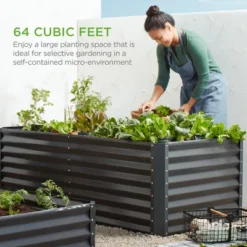 Best Choice Products 8x4x2ft Outdoor Metal Raised Garden Bed, Planter Box For Vegetables, Flowers, Herbs -Best Choice Products GUEST e7511817 6144 4a87 a688 6884b82a2b9e