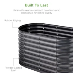 Best Choice Products 4x2x2ft Outdoor Raised Metal Oval Garden Bed, Planter Box For Vegetables, Flowers - Charcoal 11 Best Choice Products 4x2x2ft Outdoor Raised Metal Oval Garden Bed, Planter Box For Vegetables, Flowers - Charcoal -Best Choice Products GUEST e8bb7f0f a933 49ae 8249 54164da6fad3