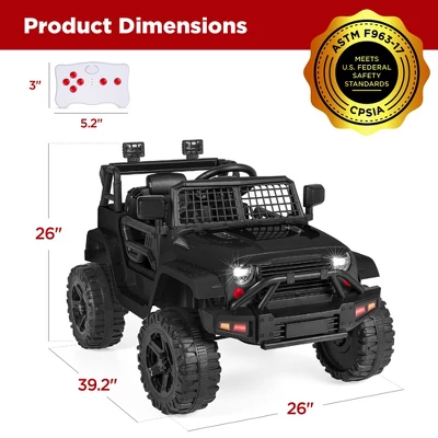 Best Choice Products 12V Kids Ride On Truck Car W/ Parent Remote Control, Spring Suspension, LED Lights 8 Best Choice Products 12V Kids Ride On Truck Car W/ Parent Remote Control, Spring Suspension, LED Lights - Image 6