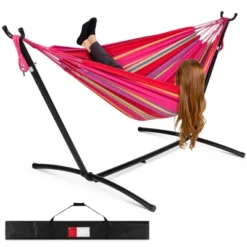 Best Choice Products 2-Person Brazilian-Style Cotton Double Hammock With Stand Set W/ Carrying Bag -Best Choice Products GUEST ee62468a c3da 4253 afab fca458a93569