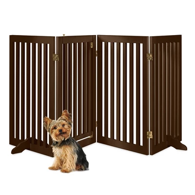 Best Choice Products 31.5in 4-Panel Freestanding Wooden Pet Gate W/ Walk Through Door, Adjustable Pen 9 Best Choice Products 31.5in 4-Panel Freestanding Wooden Pet Gate W/ Walk Through Door, Adjustable Pen - Image 7