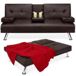 Best Choice Products Modern Faux Leather Convertible Futon Sofa W/ Removable Armrests, Metal Legs, 2 Cupholders 20 Best Choice Products Modern Faux Leather Convertible Futon Sofa W/ Removable Armrests, Metal Legs, 2 Cupholders -Best Choice Products GUEST eed344f3 e8bc 4d3f aa7e c69bb70b43c9