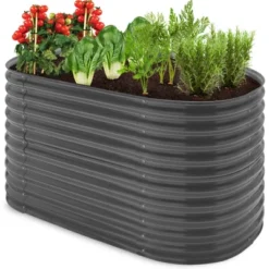 Best Choice Products 63in Oval Metal Raised Garden Bed, Customizable Outdoor Planter For Gardening, Plants -Best Choice Products GUEST f181f38d 3418 43e4 ae16 acbca6d78ebf