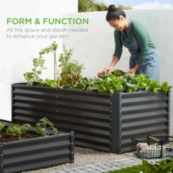 Best Choice Products 6x3x2ft Outdoor Metal Raised Garden Bed, Planter Box For Vegetables, Flowers, Herbs -Best Choice Products GUEST f40b0d23 d148 46ee b47b 206ba9a6f76f