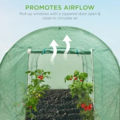 Best Choice Products 15x7x7ft Walk-In Greenhouse Tunnel, Garden Accessory Tent W/ 8 Roll-Up Windows, Zippered Door 9 Best Choice Products 15x7x7ft Walk-In Greenhouse Tunnel, Garden Accessory Tent W/ 8 Roll-Up Windows, Zippered Door -Best Choice Products GUEST f65e6754 1773 45b6 8c86 b74bc9434177