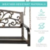 Best Choice Products 2-Person Metal Outdoor Porch Swing, Hanging Steel Patio Bench W/ Floral Accent - Bronze -Best Choice Products GUEST f8153f91 e9d5 432a b755 c240002823db