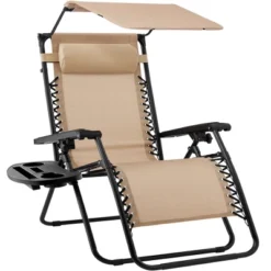 Best Choice Products Folding Zero Gravity Recliner Patio Lounge Chair W/ Canopy Shade, Headrest, Tray -Best Choice Products GUEST f85b3b71 f8e3 493a b55e 3b971a11908a