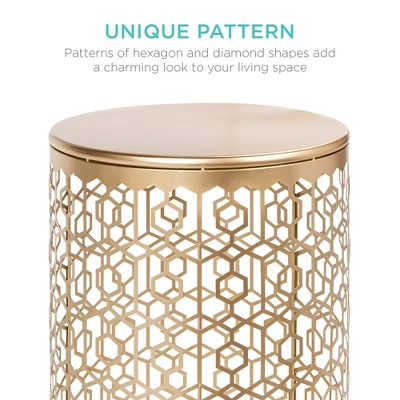 Best Choice Products Set Of 2 Decorative Nesting Round Patterned Accent Side Coffee End Table Nightstands 5 Best Choice Products Set Of 2 Decorative Nesting Round Patterned Accent Side Coffee End Table Nightstands - Image 3