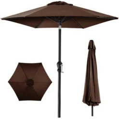 Best Choice Products 10ft Outdoor Steel Market Patio Umbrella W/ Crank, Tilt Push Button, 6 Ribs -Best Choice Products GUEST fc775ff2 222a 4047 80bb 3c20563fae5c