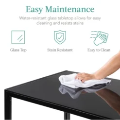 Best Choice Products 5-Piece Kitchen Dining Table Set W/ Glass Tabletop, 4 Faux Leather Chairs -Best Choice Products GUEST fd1b69a0 8b96 48b4 b354 73e38cda7c98