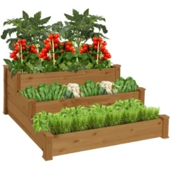 Best Choice Products 3-Tier Fir Wood Raised Garden Bed Planter For Plants, Vegetables, Outdoor Gardening -Best Choice Products GUEST ff6771f8 f704 4cde 9833 91f8e3cb8eba
